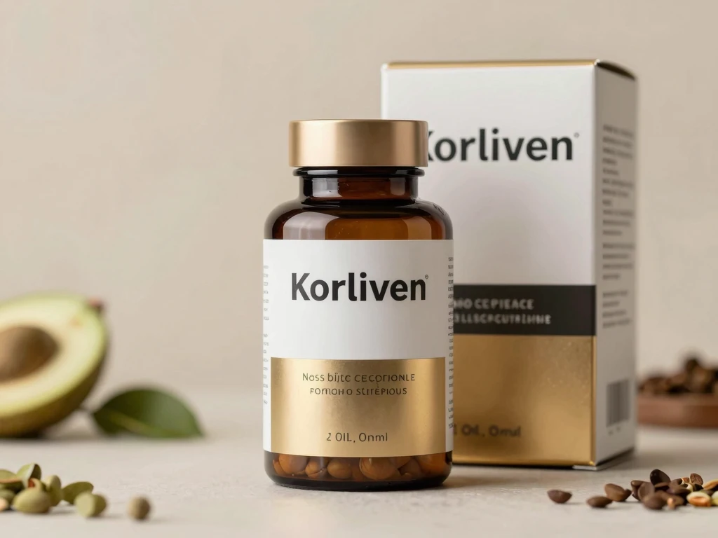 Korliven supplement bottle and packaging showing ingredient transparency